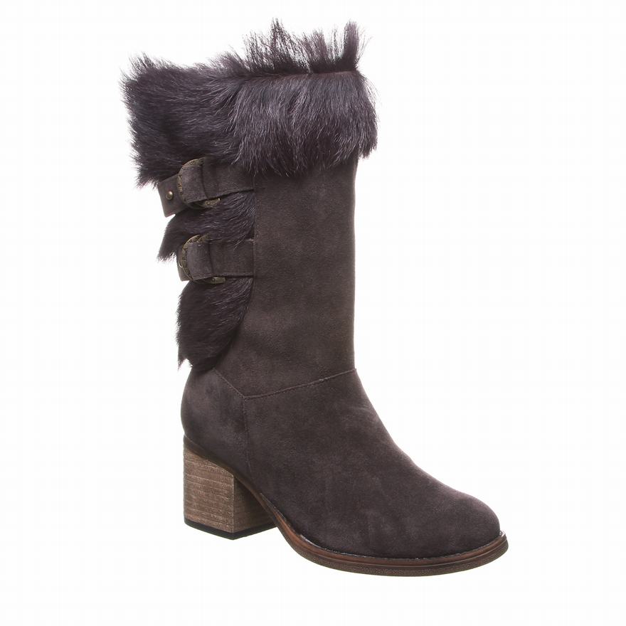 Bearpaw Madeline Ankle Boots UK - Women's Boots Chocolate ||SRXUJG-359||